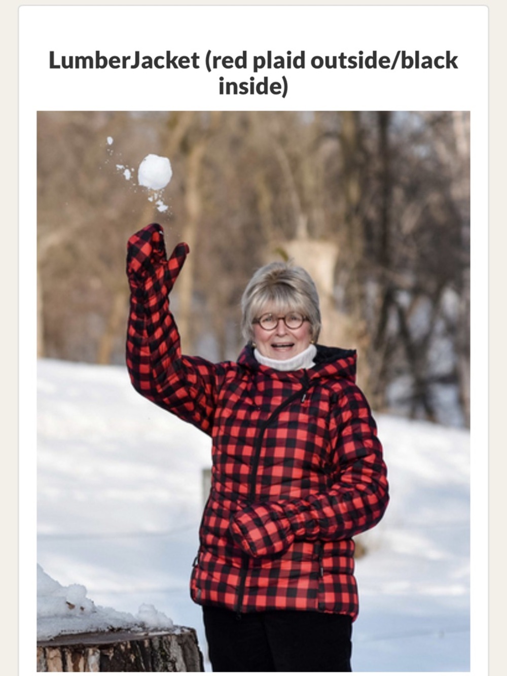 Heim-Made LumberJacket Women’s Large‎ Red Black Plaid 800 Fill Down Puffer Coat